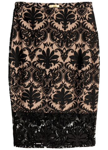 Черная кэжуал фактурная юбка H&M