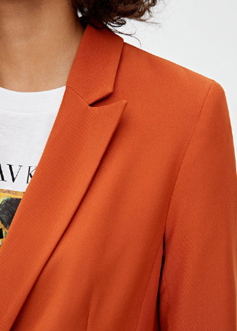 Оранжевый женский жакет Pull & Bear однотонный - демисезонный
