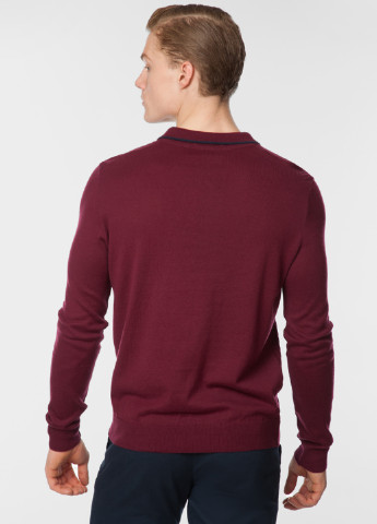 Бордовая футболка-поло мужское для мужчин Arber