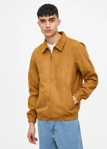 Бежева куртка еко шкіра,бежевий, Pull & Bear