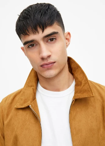 Бежева куртка еко шкіра,бежевий, Pull & Bear