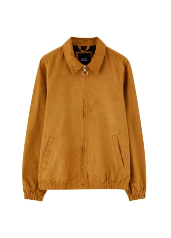 Бежева куртка еко шкіра,бежевий, Pull & Bear