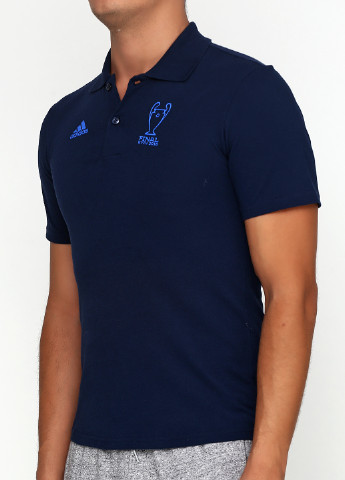 Темно-синяя футболка-поло для мужчин adidas однотонная