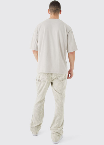 Бежевые кэжуал демисезонные прямые брюки Boohoo