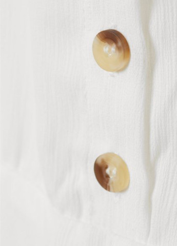 Комбинезон H&M комбинезон-шорты однотонный белый кэжуал полиэстер