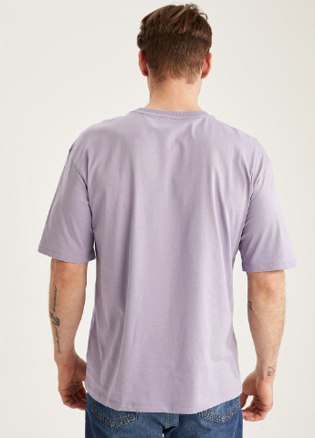 Сиреневая летняя футболка DeFacto
