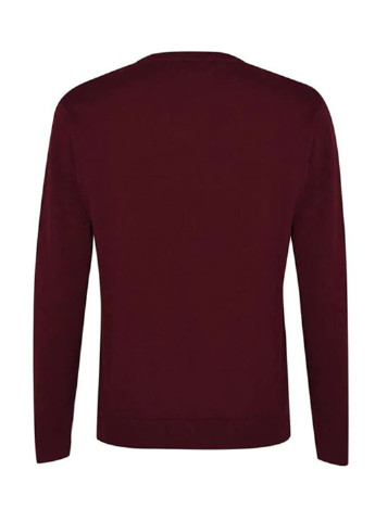 Темно-бордовый демисезонный пуловер пуловер Pierre Cardin
