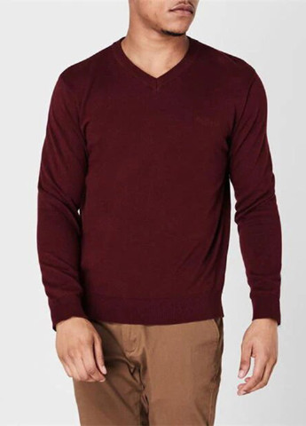 Темно-бордовий демісезонний пуловер пуловер Pierre Cardin