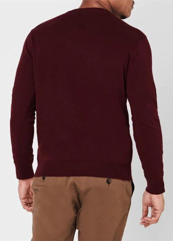 Темно-бордовый демисезонный пуловер пуловер Pierre Cardin