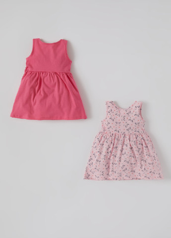 Розовое кэжуал платье клеш, платье-майка DeFacto