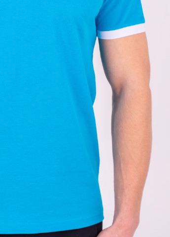 Темно-бирюзовая футболка-футболка поло мужская для мужчин TvoePolo однотонная
