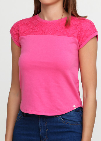 Розово-лиловая летняя футболка Lucky Brand
