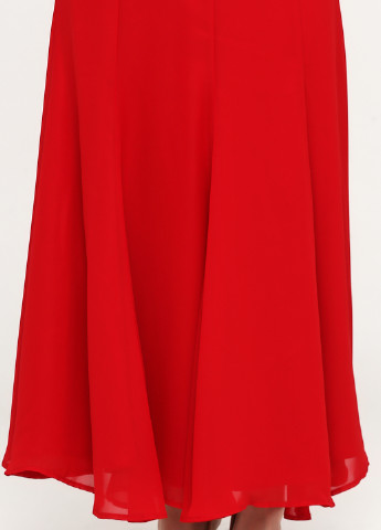 Красная кэжуал однотонная юбка Heine годе