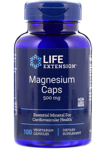 Магний, Magnesium,, 500 мг, 100 вегетарианских капсул Life Extension (228292070)