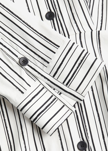 Чорно-білий кежуал сукня сукня-сорочка H&M в смужку