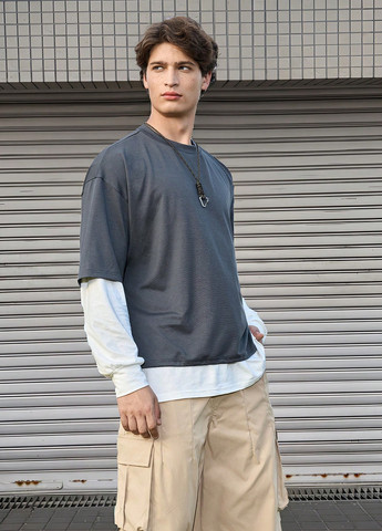 Лонгслів SHEIN колор блок комбінований кежуали поліестер