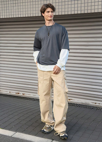 Лонгслів SHEIN колор блок комбінований кежуали поліестер