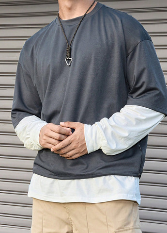 Лонгслів SHEIN колор блок комбінований кежуали поліестер