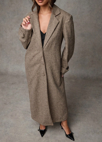 Комбіноване демісезонне Пальто однобортне SHEIN