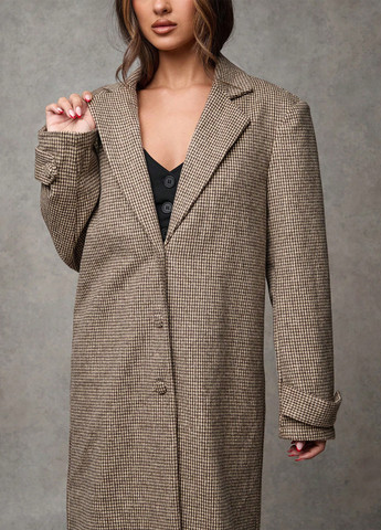 Комбіноване демісезонне Пальто однобортне SHEIN