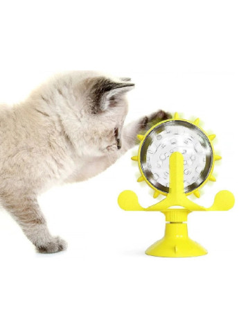 Игрушка-кормушка пластиковая на присоске для корма для кошек 17х13х7см см (473620-Prob) Желтая Unbranded (255621728)