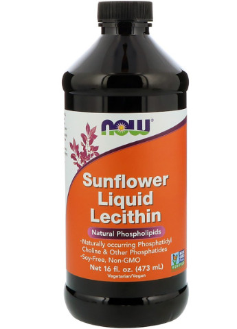 Подсолнечный Лецитин, Sunflower Liquid Lecithin,, 473 мл. Now Foods (225714463)