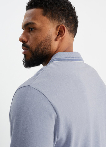 Голубой футболка-поло для мужчин C&A меланжевая