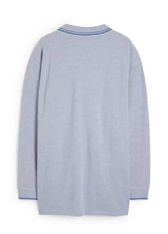 Голубой футболка-поло для мужчин C&A меланжевая