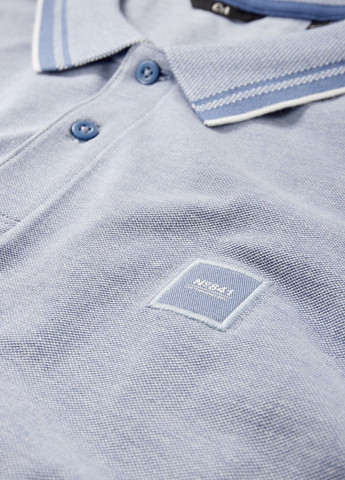 Голубой футболка-поло для мужчин C&A меланжевая