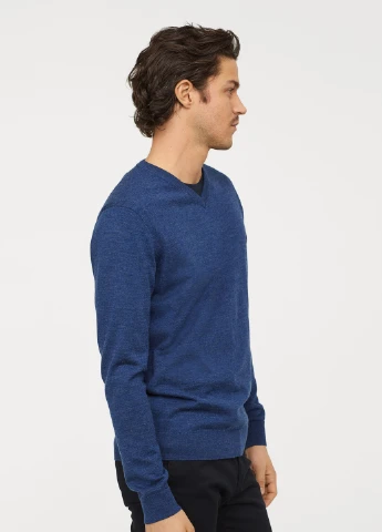 Темно-синій пуловер,темно-синій, H&M