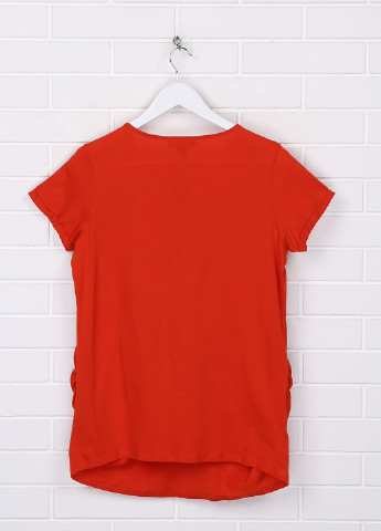 Оранжевая летняя футболка для беременных New Look