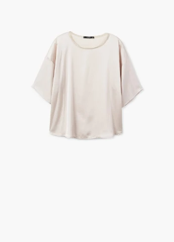 Бежевая блуза Mango