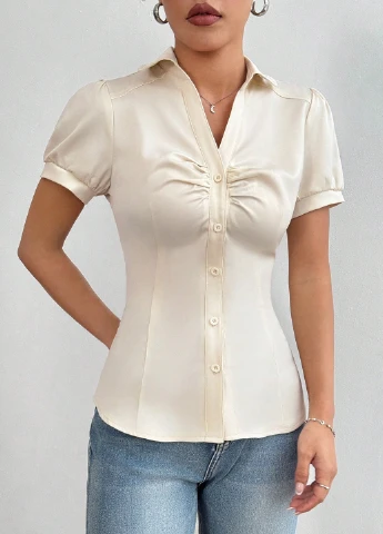 Кремова блуза SHEIN