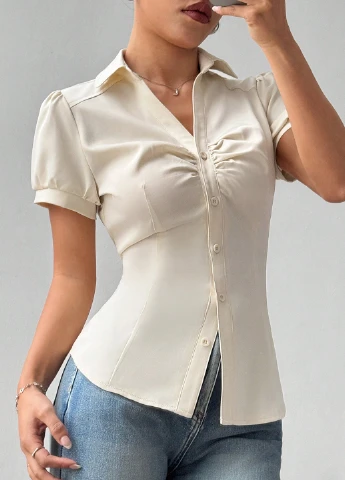 Кремова блуза SHEIN
