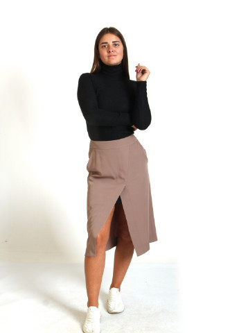 Бежевая однотонная юбка InDresser