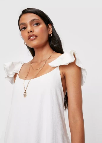 Білий кежуал плаття, сукня Nasty Gal однотонна