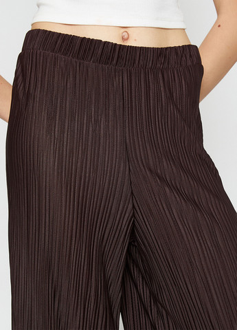 Темно-коричневые кэжуал демисезонные прямые брюки KOTON