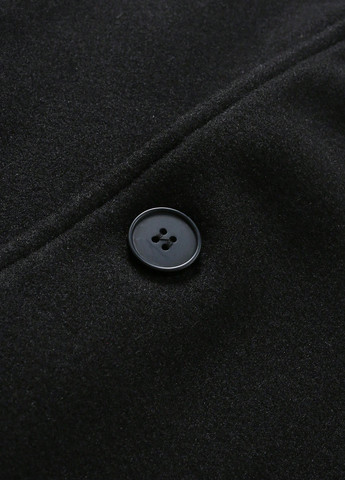 Чорне демісезонне Пальто однобортне SHEIN