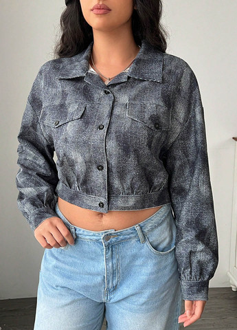 Серая демисезонная куртка SHEIN