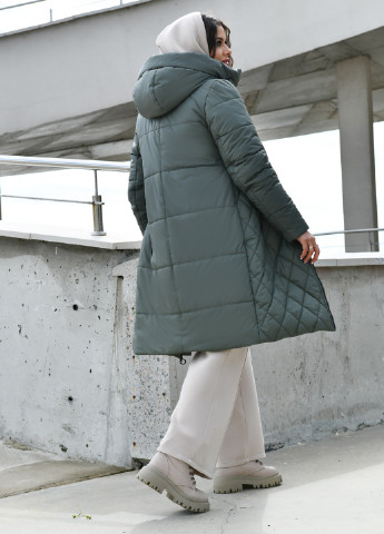 Оливковая (хаки) зимняя куртка Miledi
