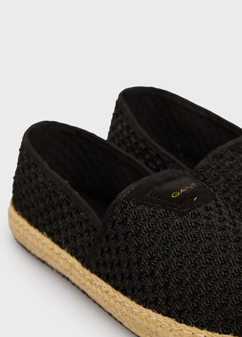 Чёрные эспадрильи Gant однотонный джут, логотип (345753979)