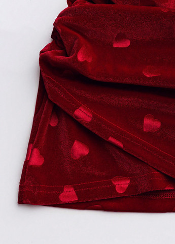 Вишневое коктейльное, праздничный, вечернее платье а-силуэт, бандо SHEIN сердечки