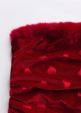 Вишневое коктейльное, праздничный, вечернее платье а-силуэт, бандо SHEIN сердечки