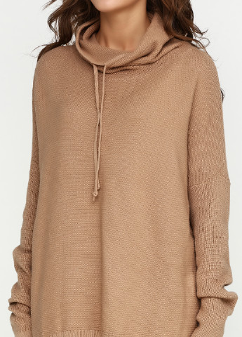 Светло-коричневый демисезонный свитер хомут Massimo Dutti