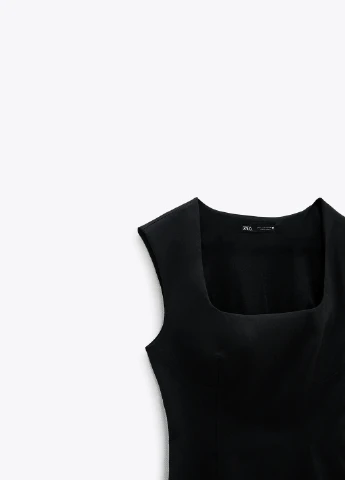 Чорна кежуал плаття, сукня Zara однотонна