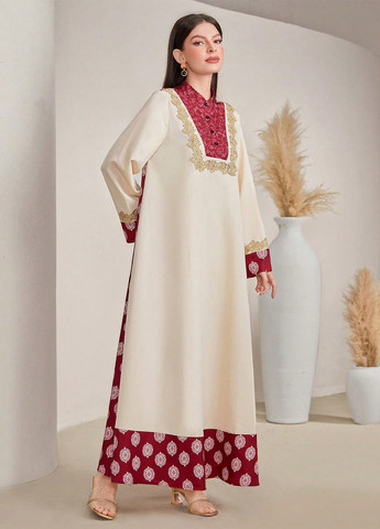 Комбінована кежуал сукня оверсайз SHEIN з абстрактним візерунком