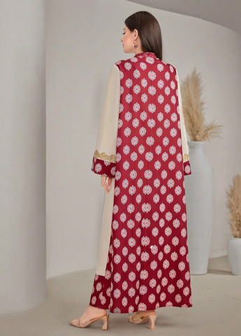 Комбінована кежуал сукня оверсайз SHEIN з абстрактним візерунком