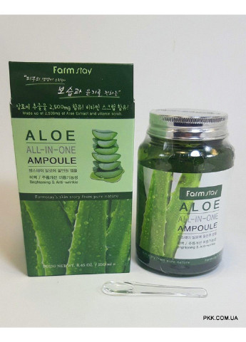 Ампульная сыворотка для лица увлажняющая Aloe All-In One Ampoule FarmStay (254844074)