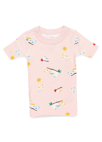 Пудровий літній костюм (футболка, шорти) The Moon & Back