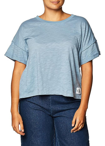Голубая летняя футболка Calvin Klein